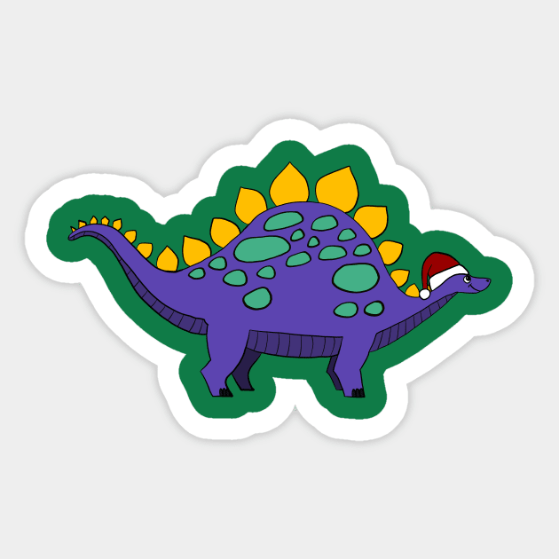 Christmas Stegosaurus Sticker by OkayPlatypus